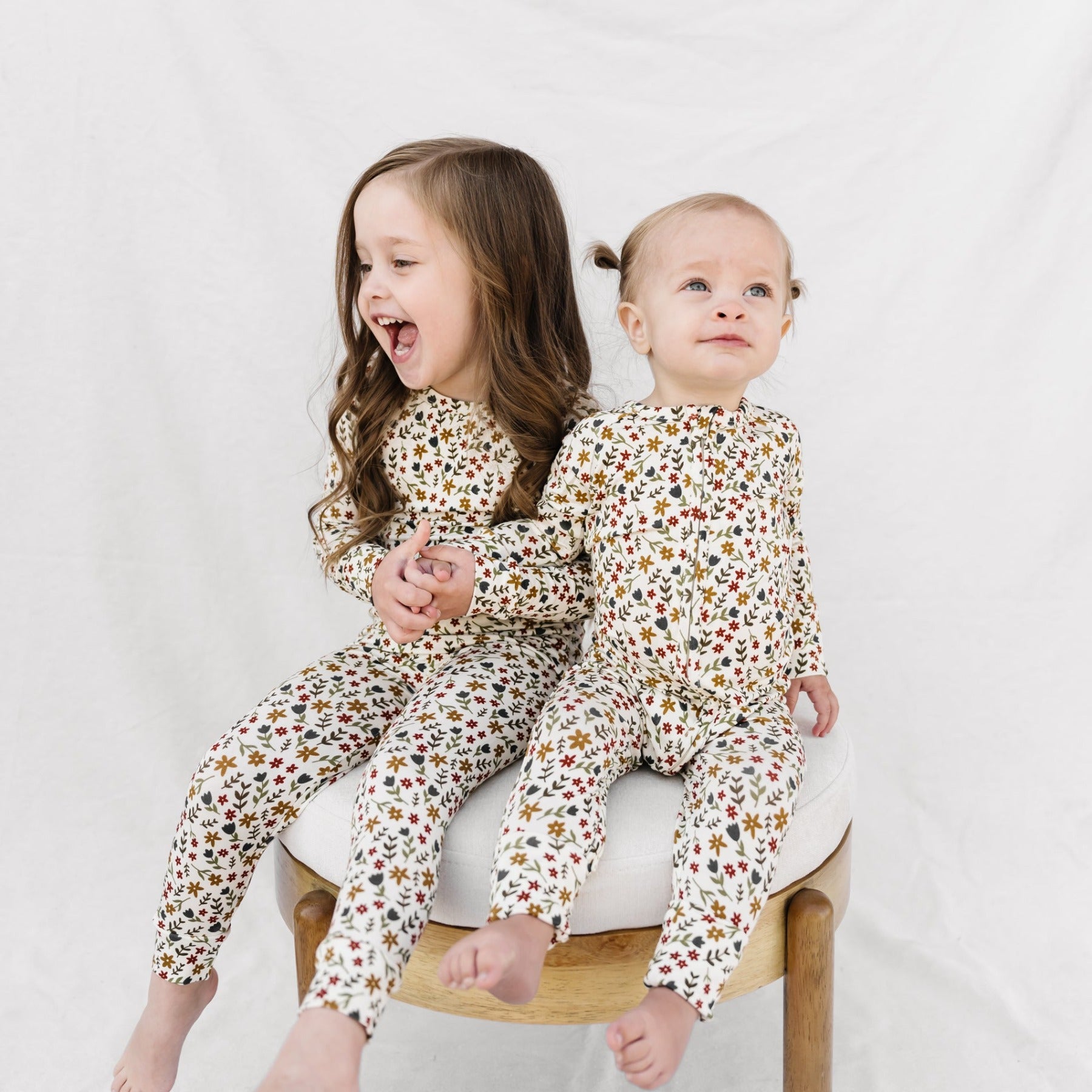 Cream Floral Two-Piece Set