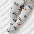 Road Vehicles Small Ribbed Zip Romper