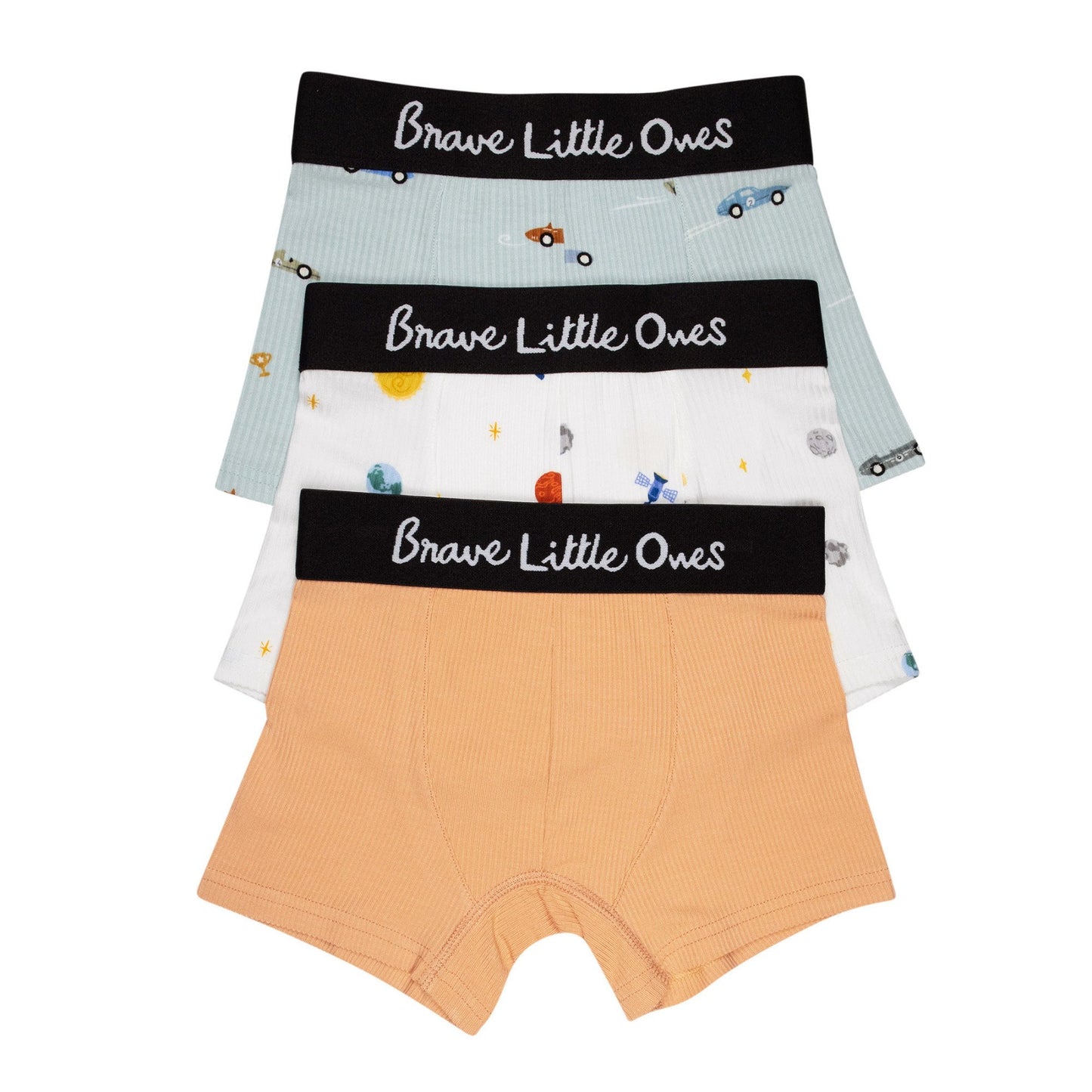 Race Cars, Creamsicle and Planets Boxer Brief 3 Pack