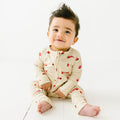 Firetrucks Zip Romper