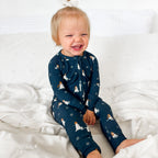 Snowmen Small Ribbed Zip Romper