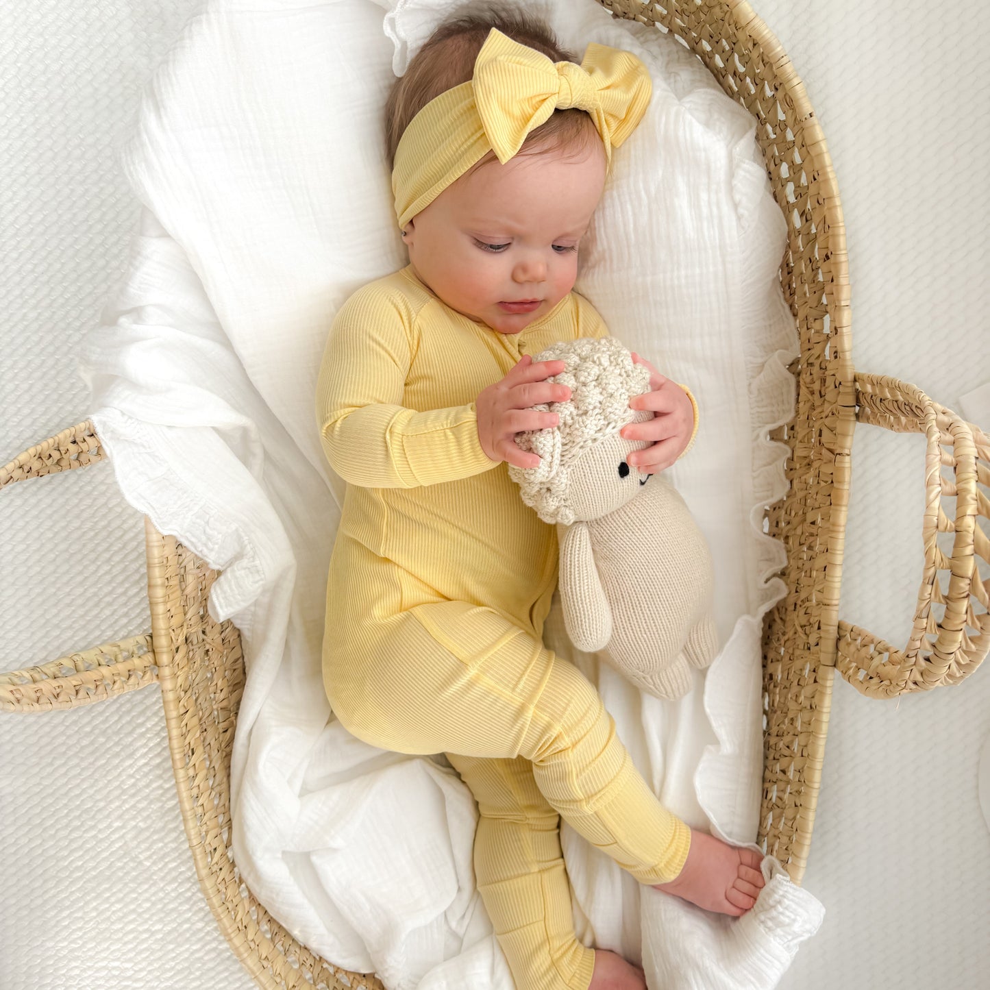 Lemon Yellow Small Ribbed Zip Romper