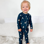 Snowmen Small Ribbed Zip Romper