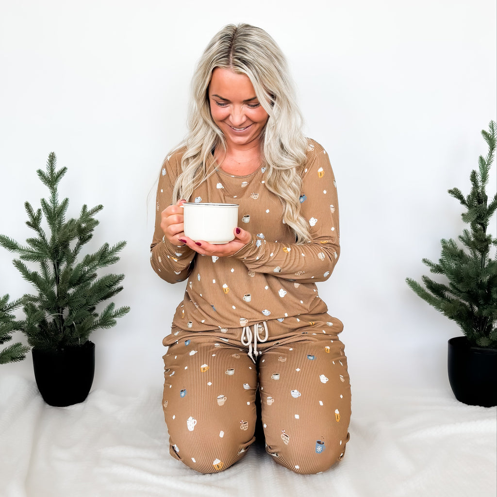 Hot Cocoa Small Ribbed Women's Pants