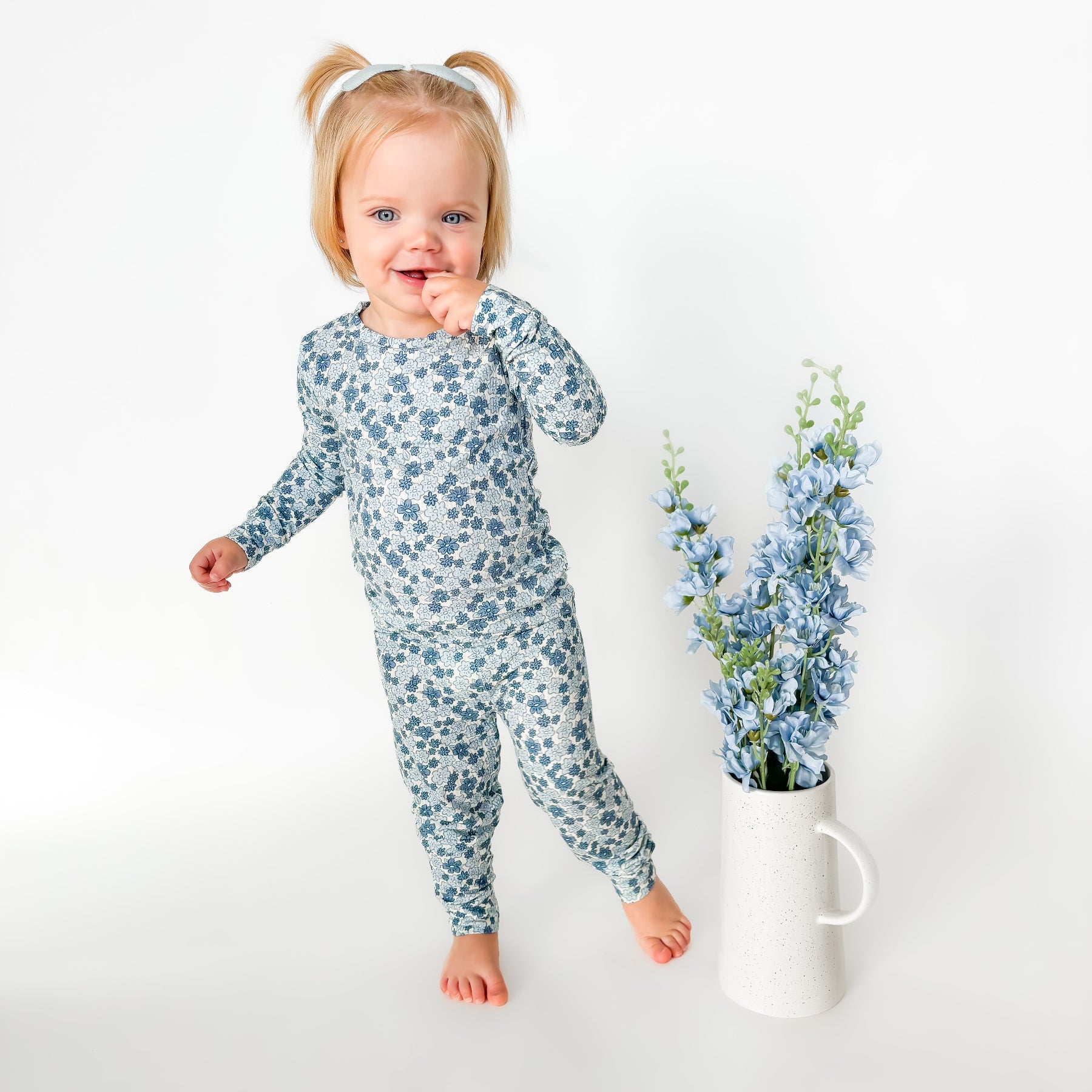 Bluebell Blossoms Small Ribbed Two-Piece Set