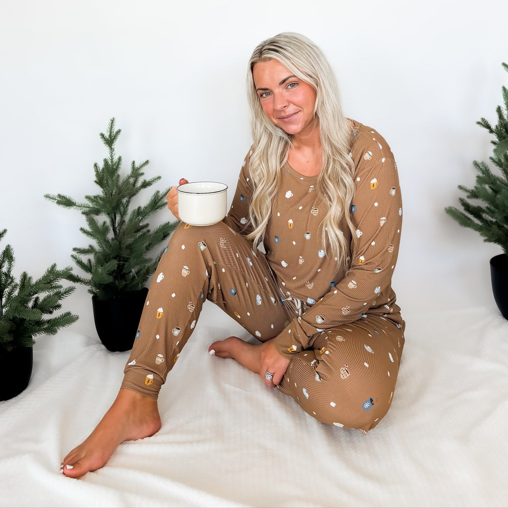 Hot Cocoa Small Ribbed Women's Pants