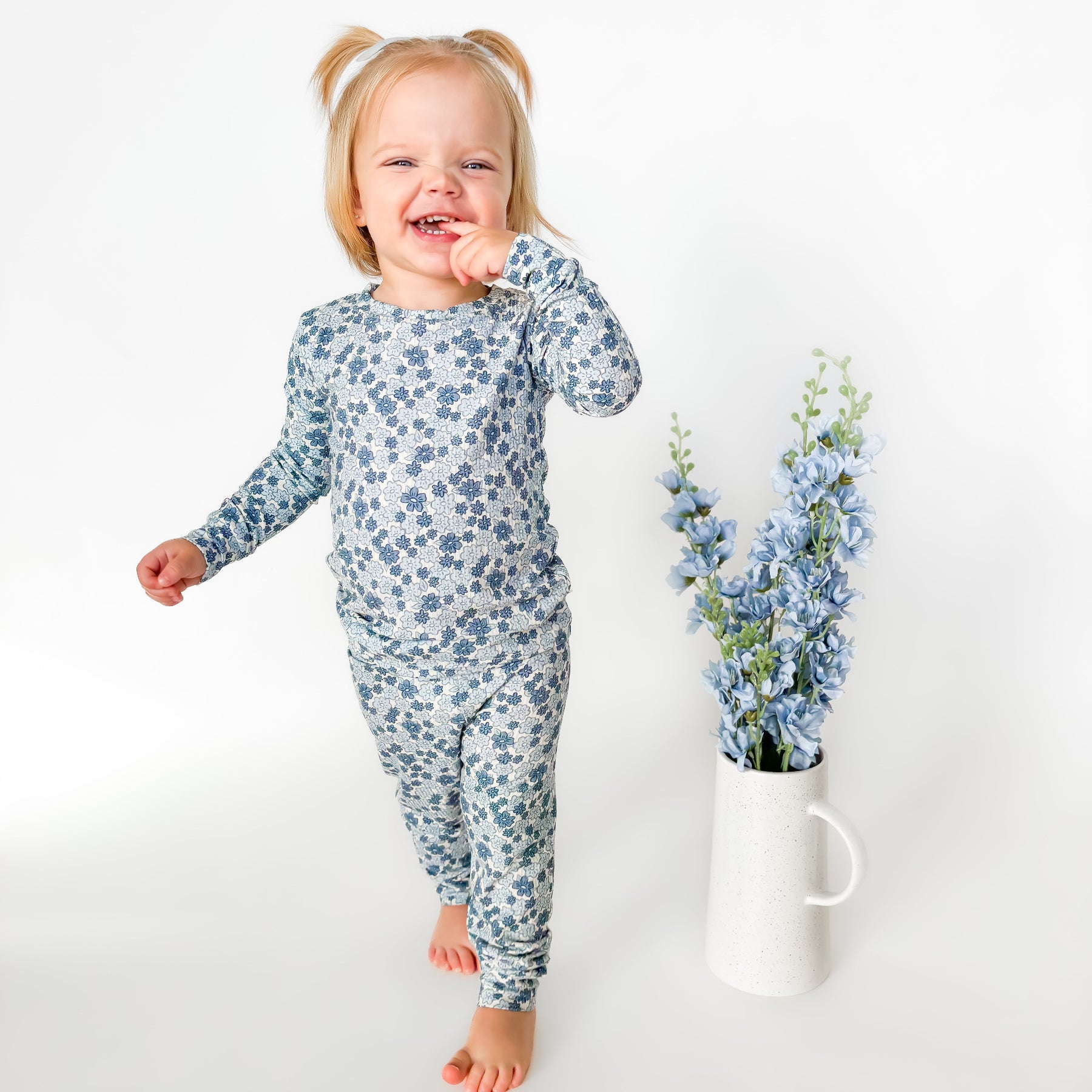 Bluebell Blossoms Small Ribbed Two-Piece Set