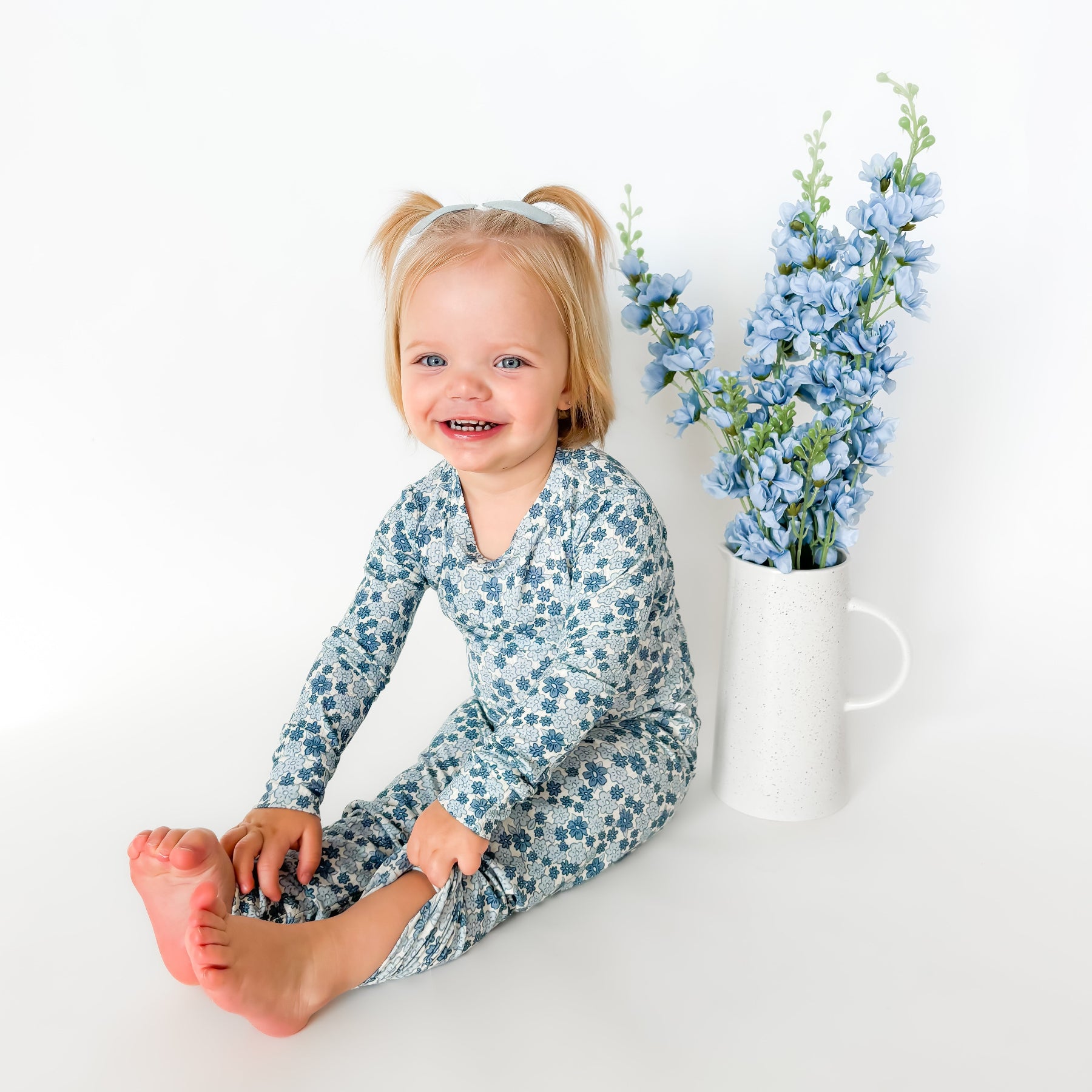 Bluebell Blossoms Small Ribbed Two-Piece Set
