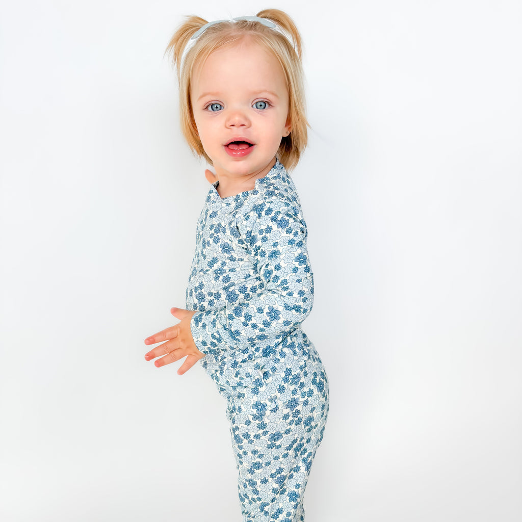 Bluebell Blossoms Small Ribbed Two-Piece Set