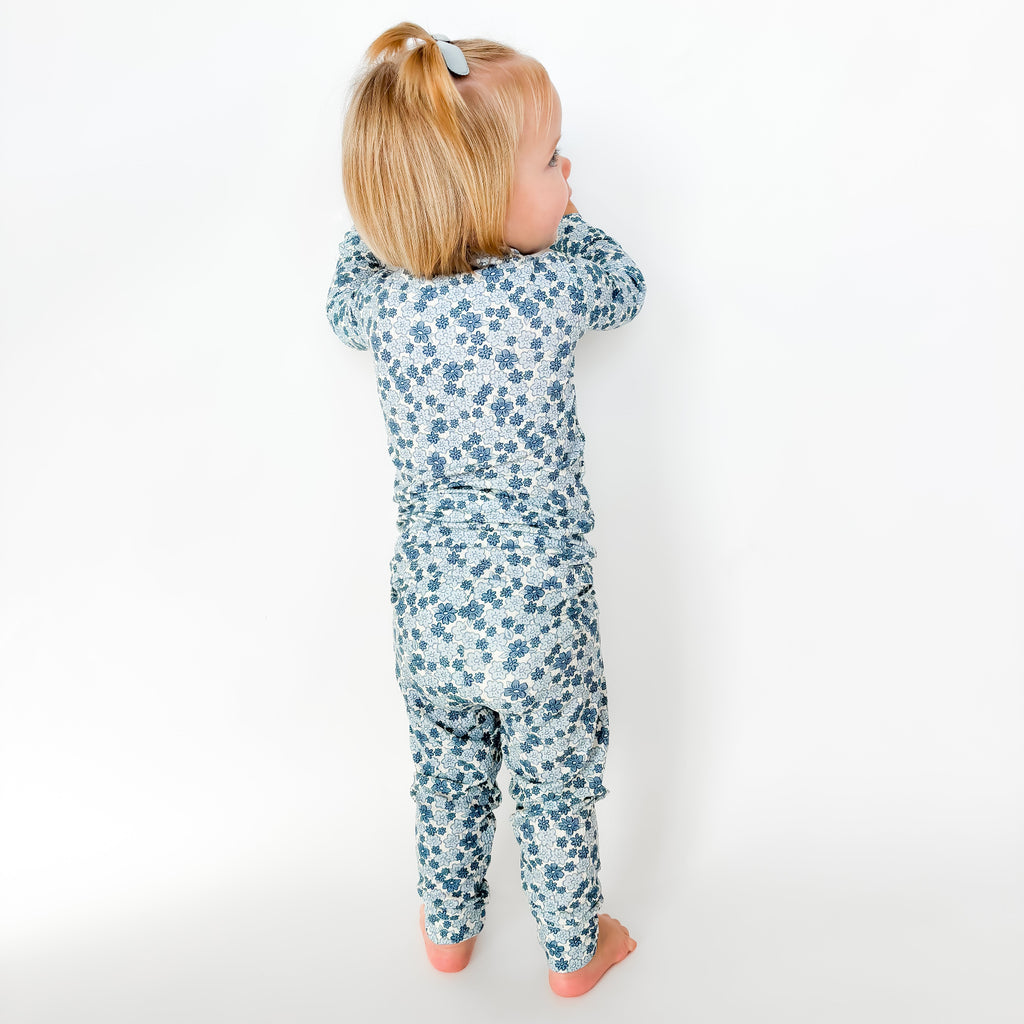 Bluebell Blossoms Small Ribbed Two-Piece Set