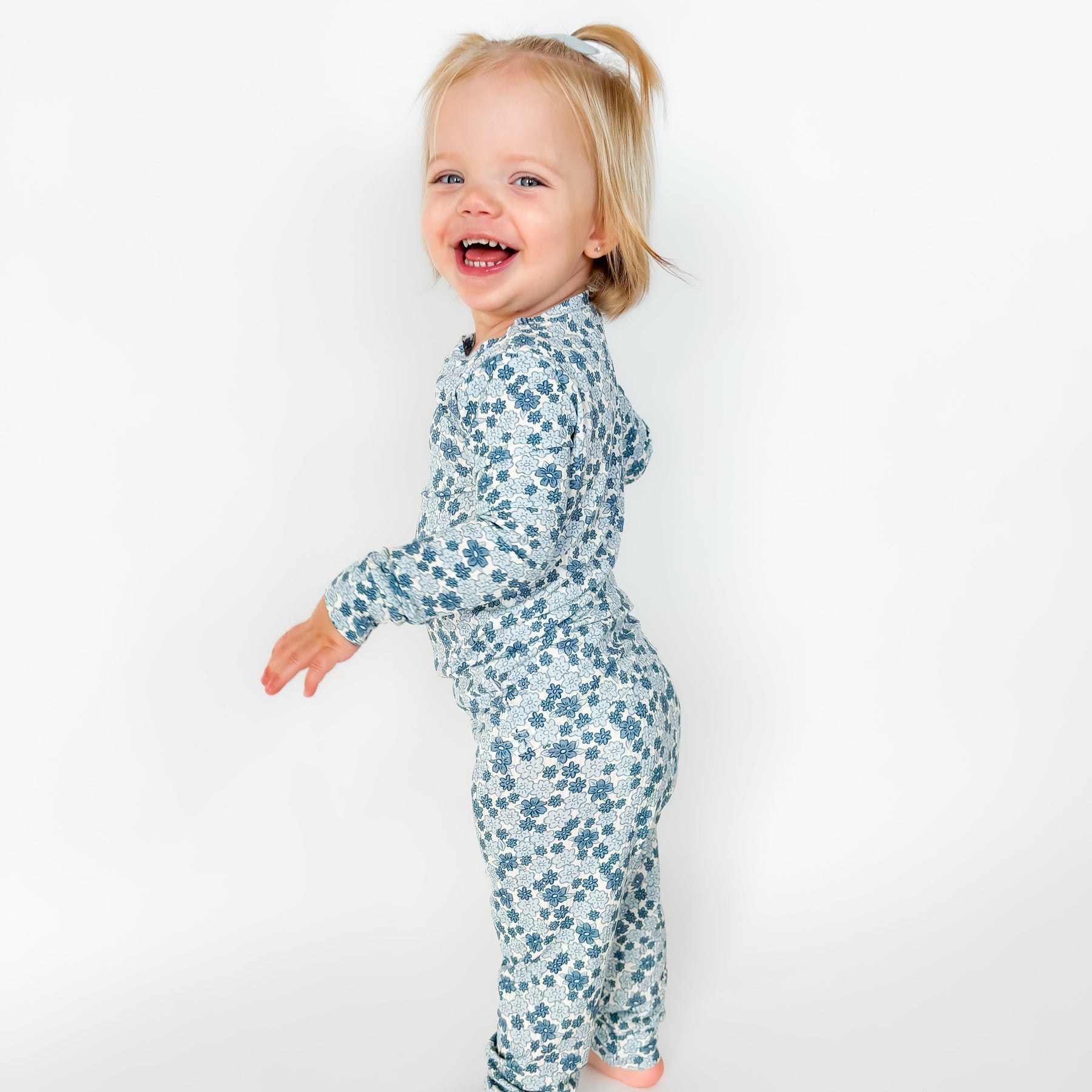 Bluebell Blossoms Small Ribbed Two-Piece Set