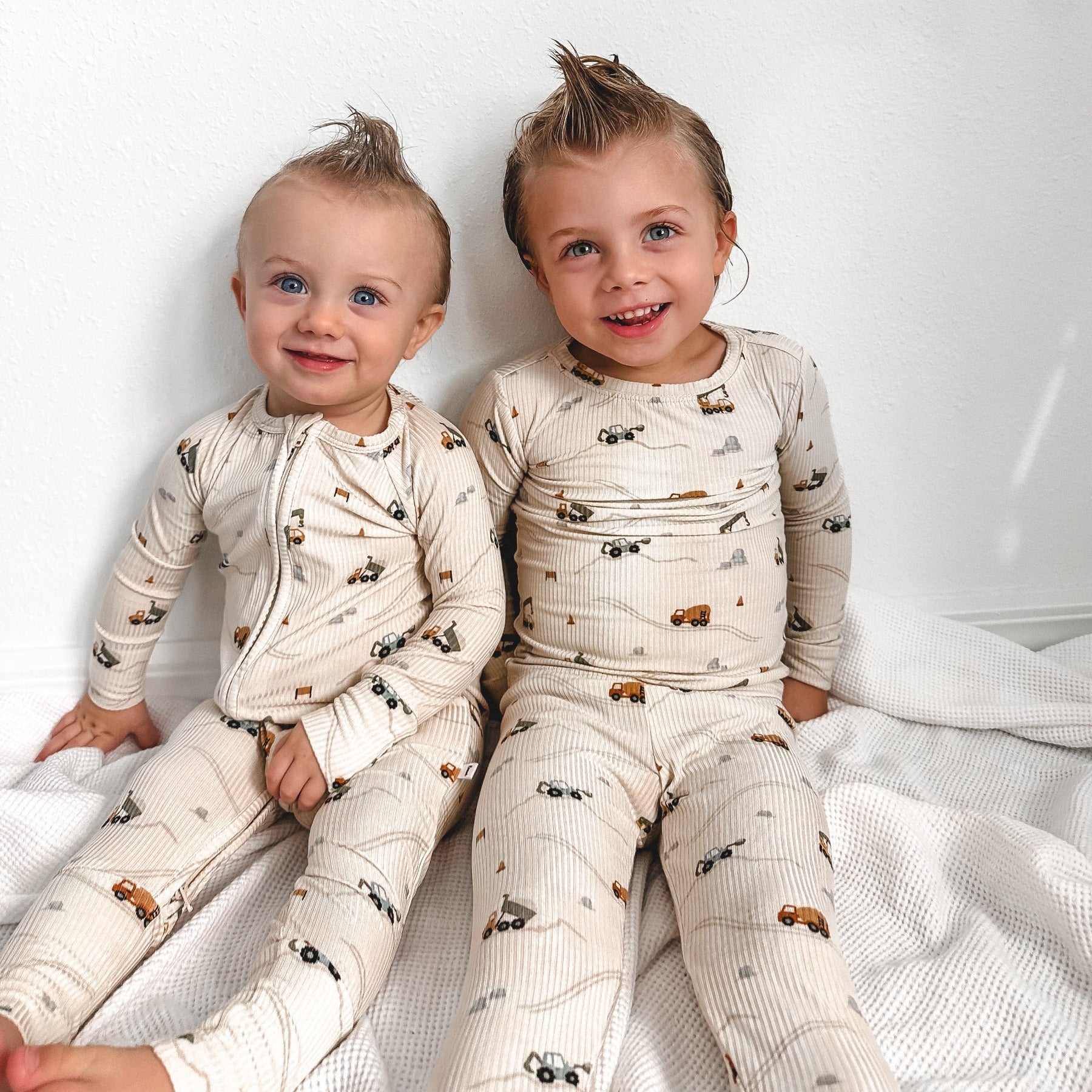 Construction Small Ribbed Two-Piece Set