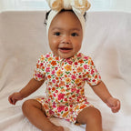 Summer Blooms Small Ribbed Summer Zip Romper