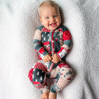 Patchwork Small Ribbed Zip Romper