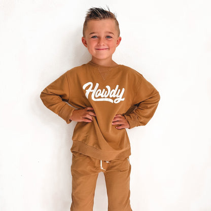 Howdy Camel French Terry Pullover