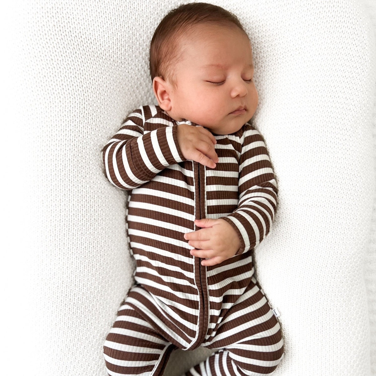 Pinecone Big Stripe Small Ribbed Zip Romper