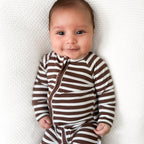 Pinecone Big Stripe Small Ribbed Zip Romper