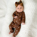 Autumn Stems Small Ribbed Zip Romper