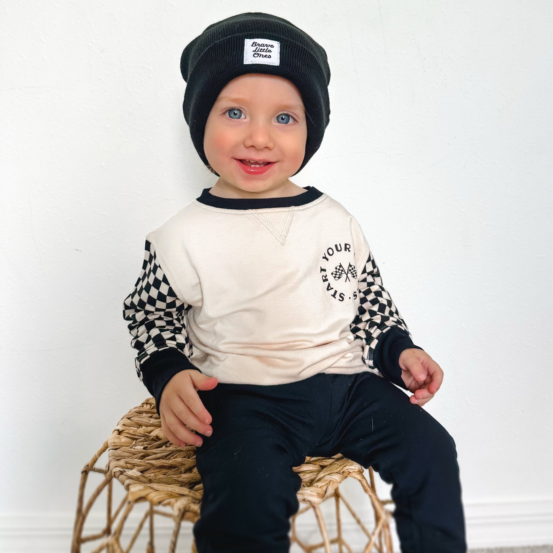 Midnight Black Knit Beanie