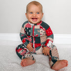 Patchwork Small Ribbed Zip Romper