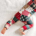 Patchwork Small Ribbed Zip Romper