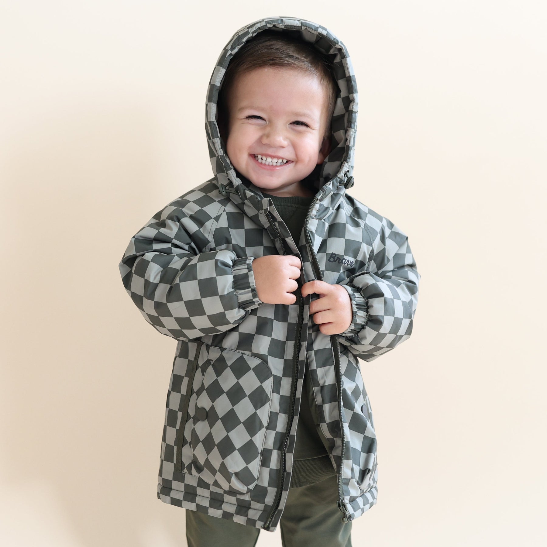 Checkered Puffer Jacket
