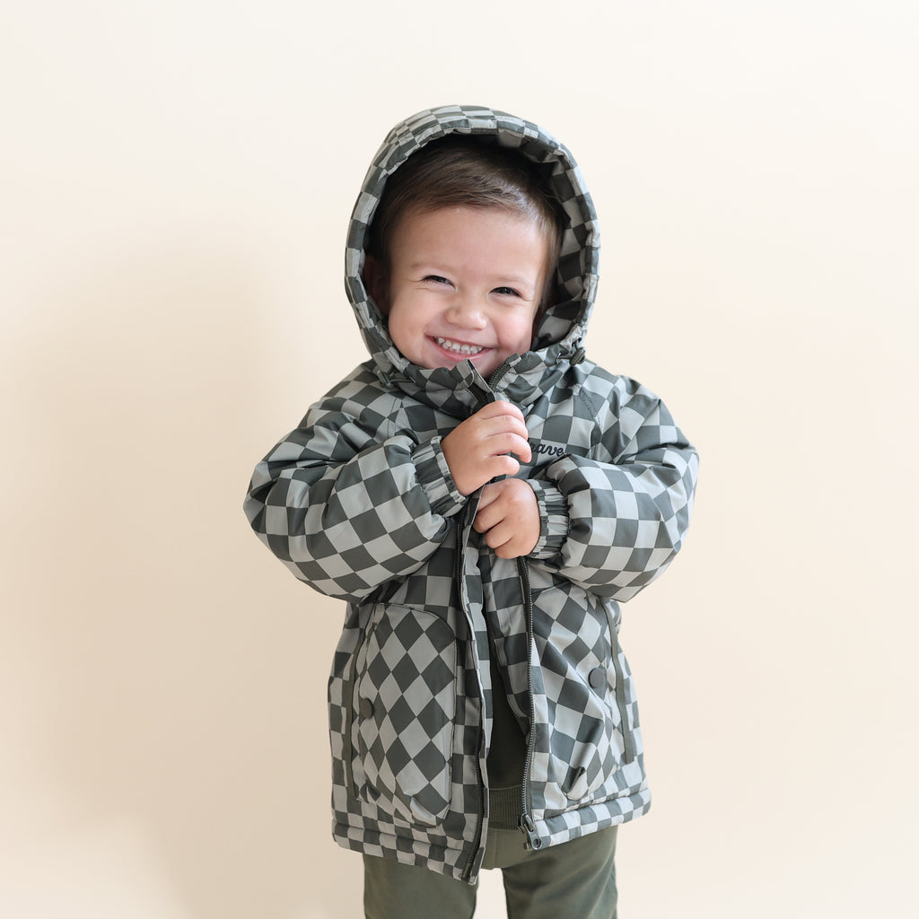 Checkered Puffer Jacket