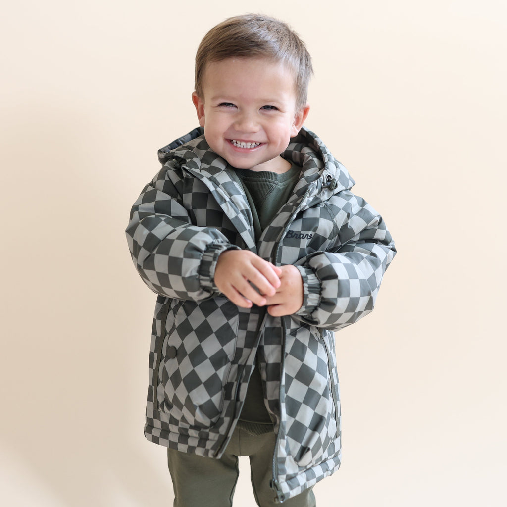 Checkered Puffer Jacket