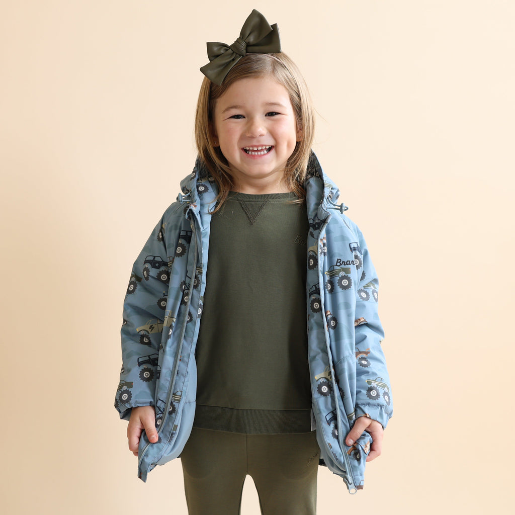 Monster Trucks Puffer Jacket