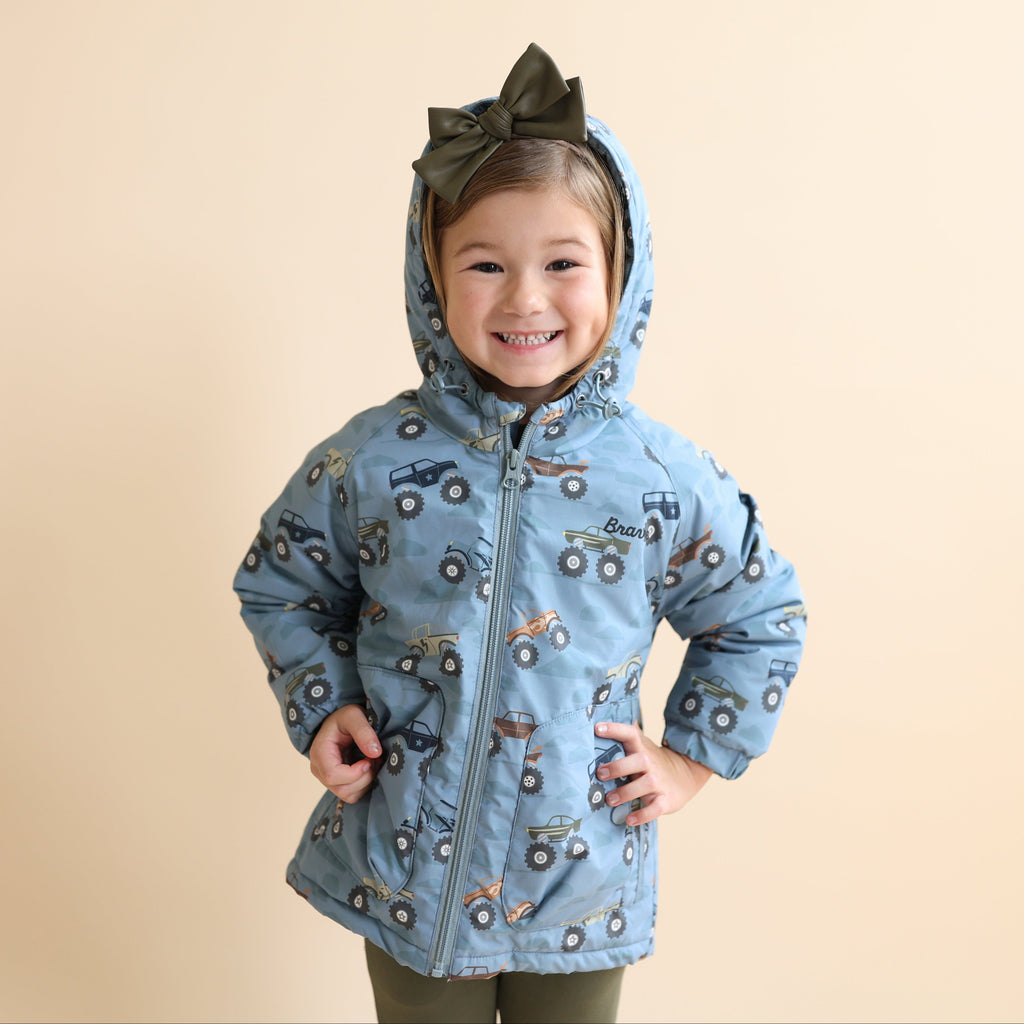 Monster Trucks Puffer Jacket