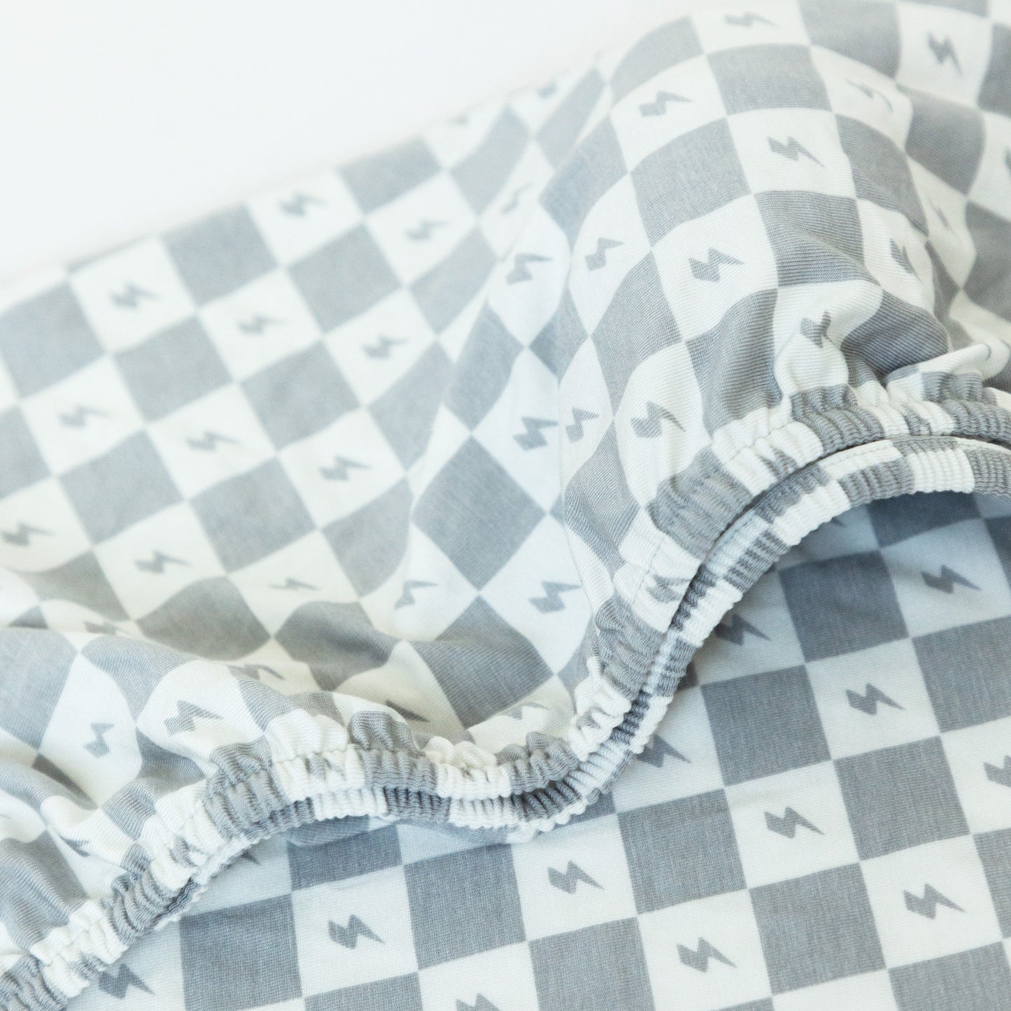 Checkered Lightning Bolt Twin Sheet With Pillow Case