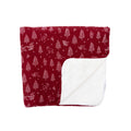 Reindeer & Santa Sleigh Small Ribbed Youth Blanket
