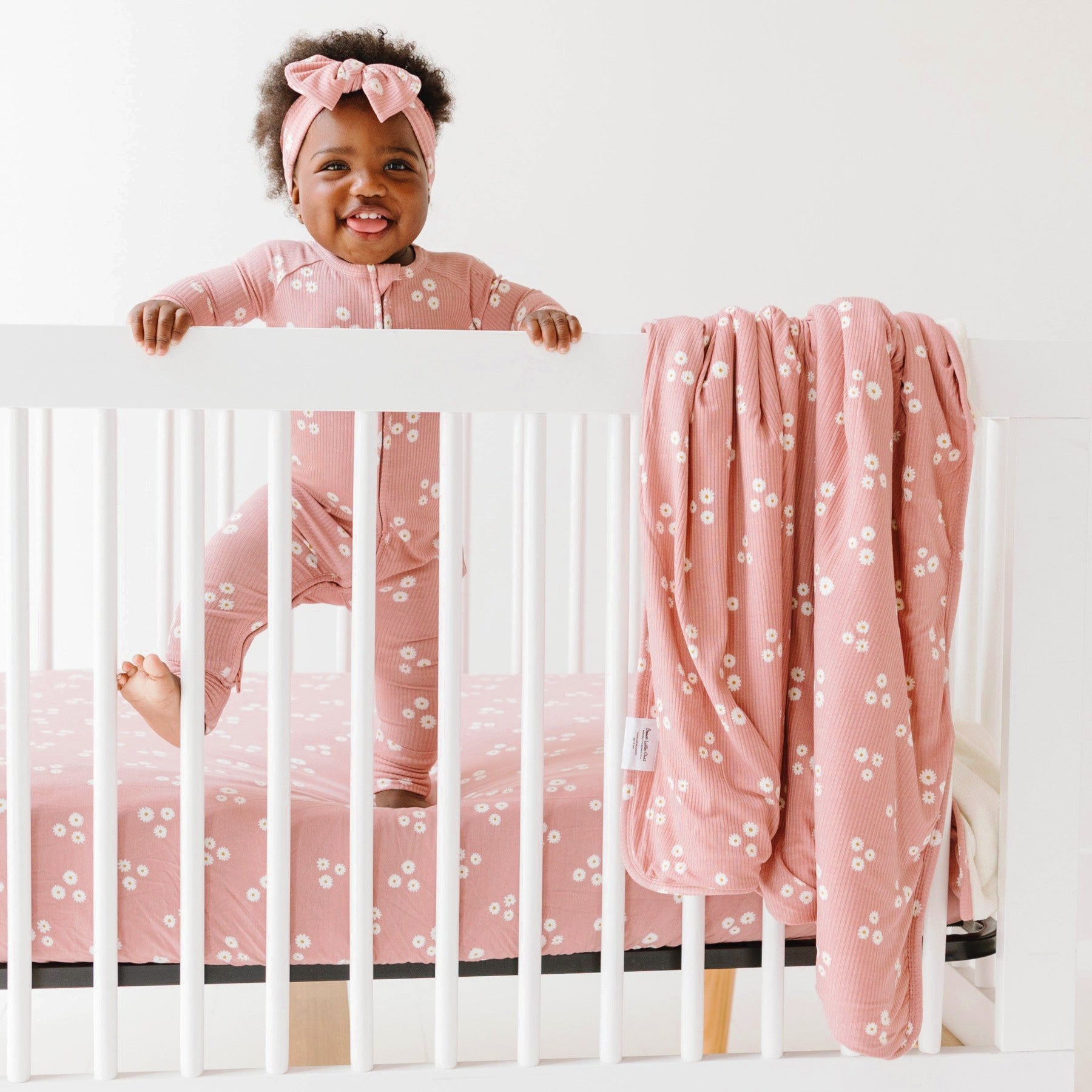 Mauve Blooms Small Ribbed Zip Romper