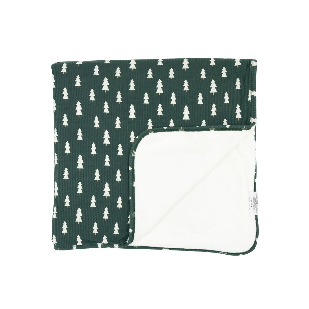 Christmas Trees Small Ribbed Youth Blanket