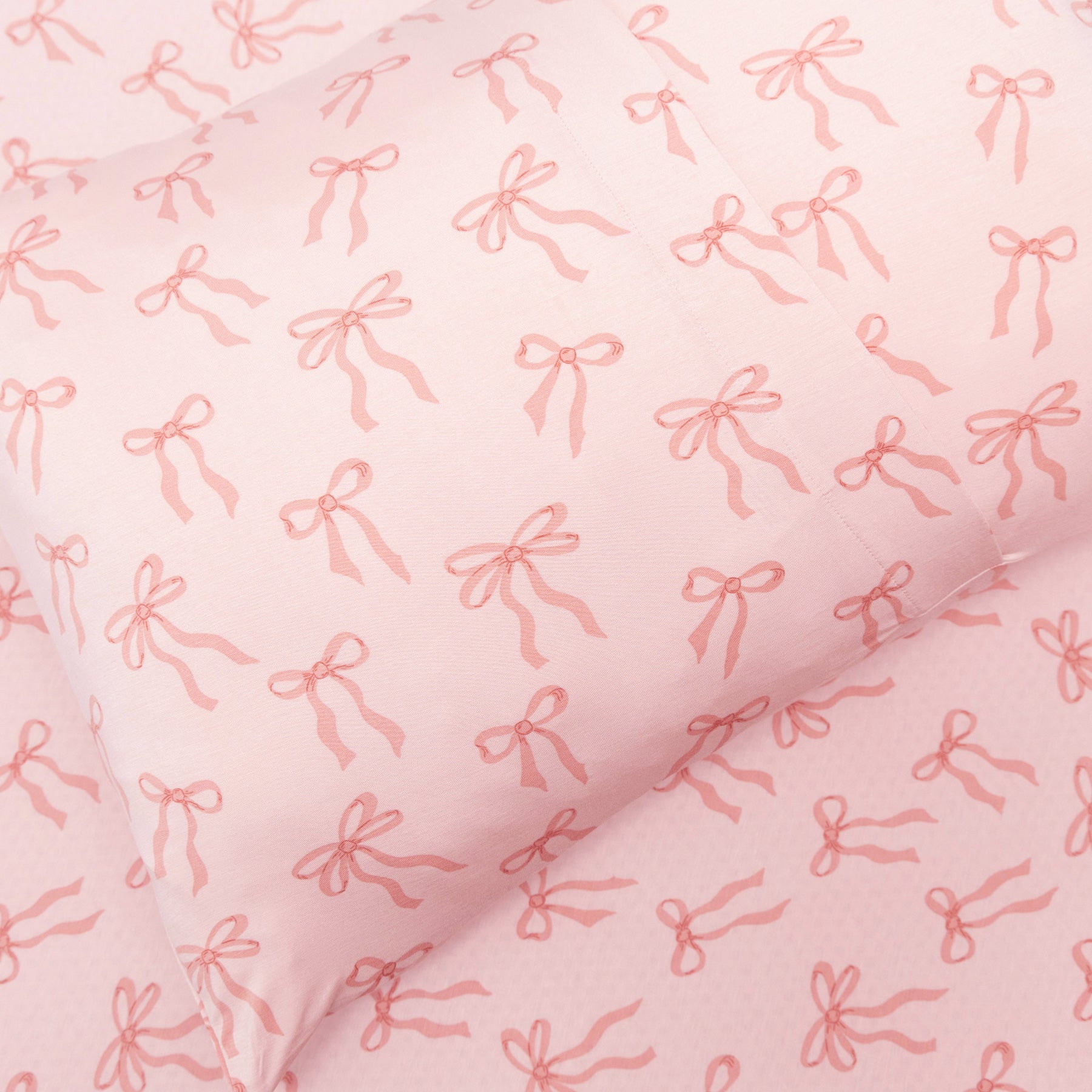 Coquette Bows Twin Sheet With Pillow Case