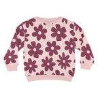 Floral Mauve Bamboo French Terry Pullover