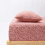 Mauve Floral Twin Sheet With Pillow Case