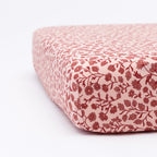 Mauve Floral Crib Sheet