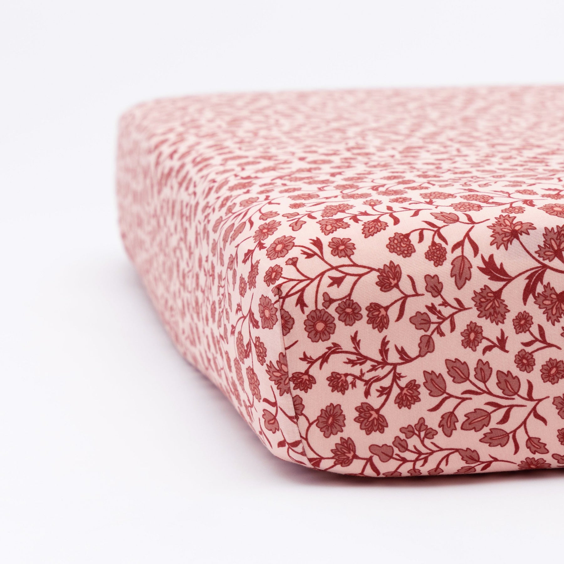 Mauve Floral Crib Sheet