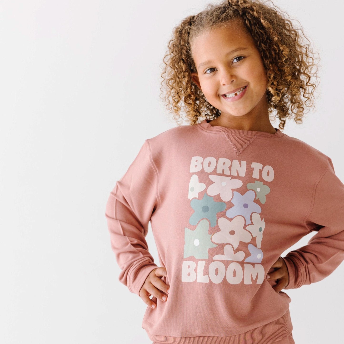 Born To Bloom Rose Bamboo French Terry Pullover & Jogger Set