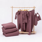 Plum Small Ribbed Youth Blanket