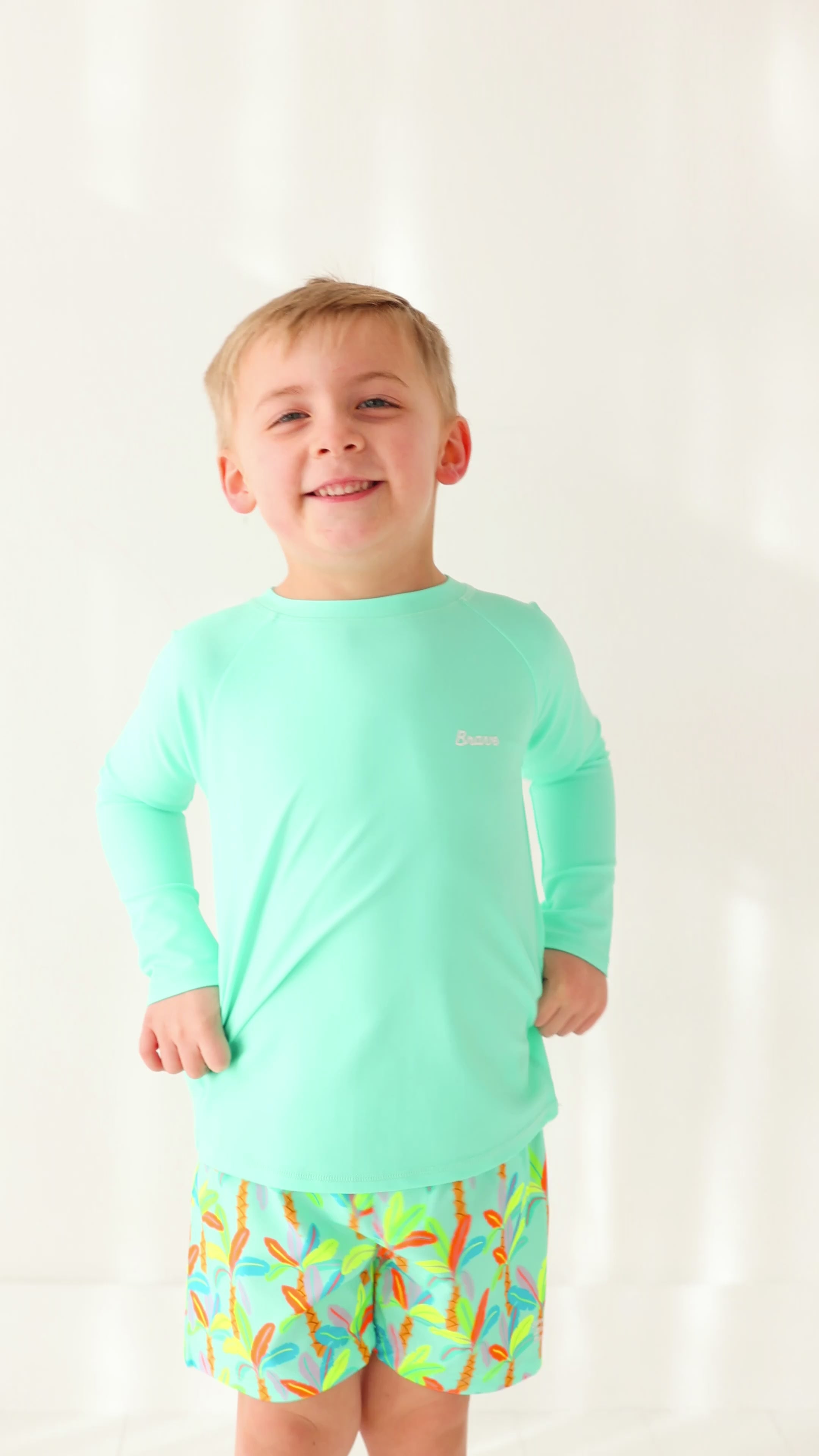 Neon Turquoise Rash Guard