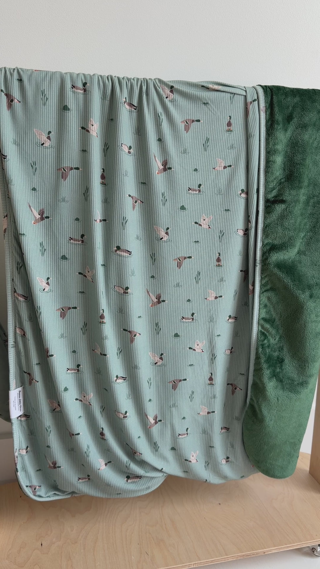 Mallards Small Ribbed Toddler Blanket