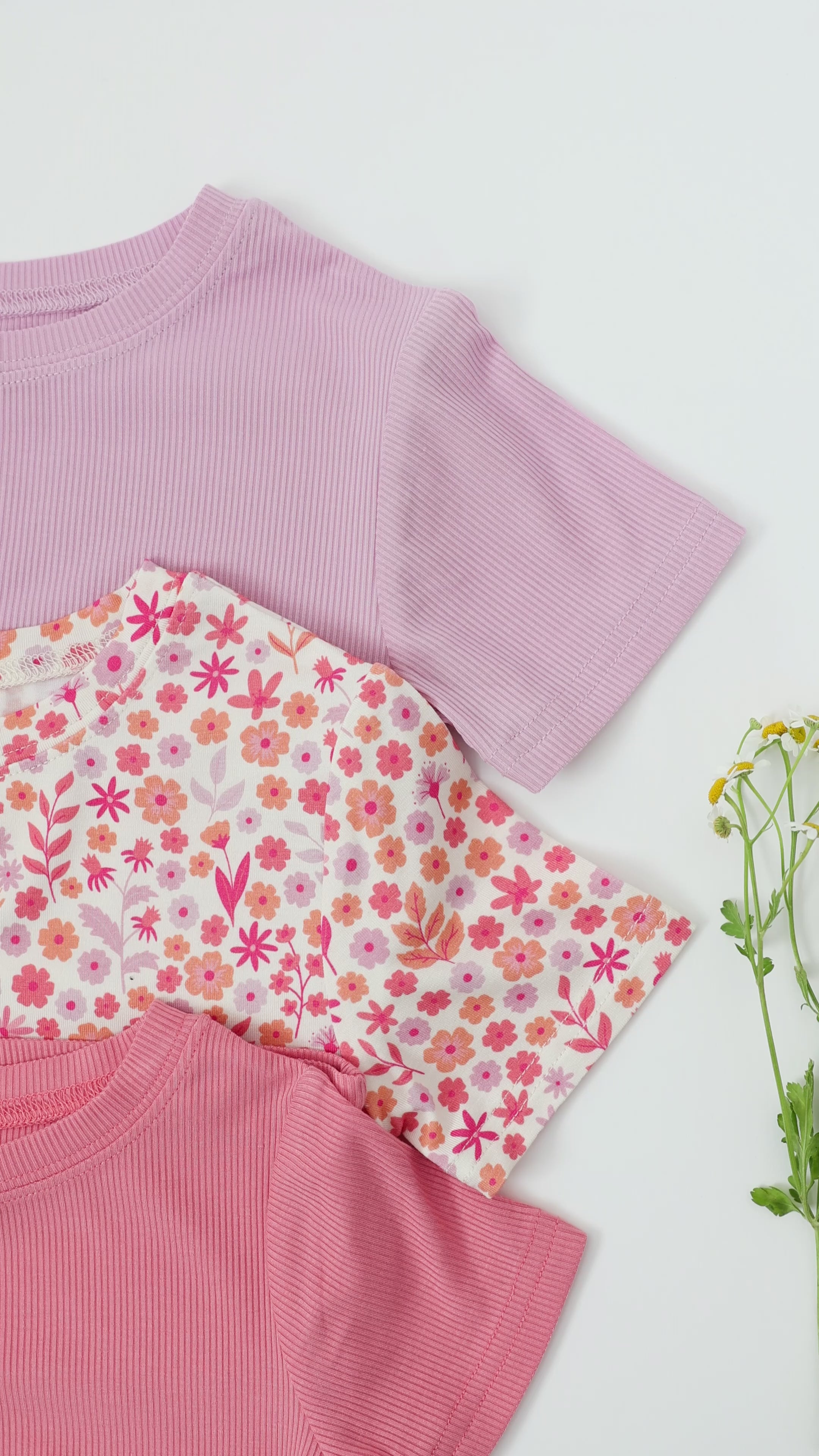 Lilac Mist Small Ribbed Shorts Two-Piece Set