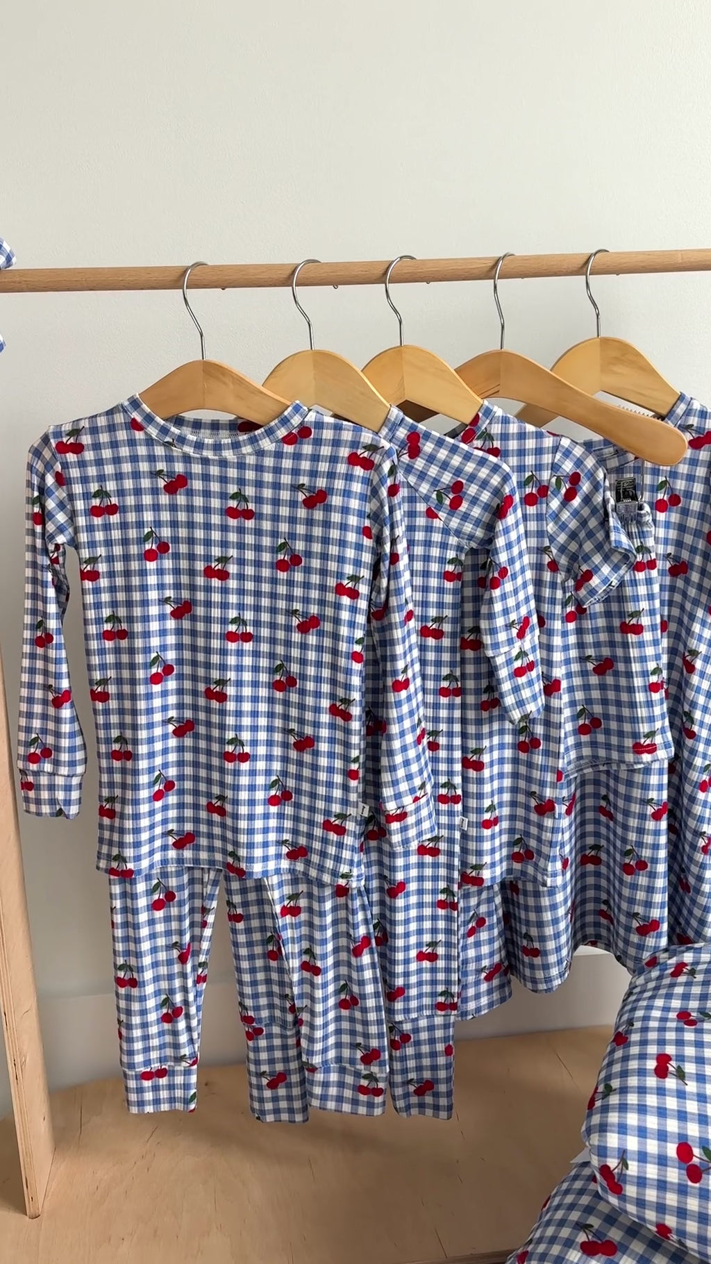 Vintage Cherries Small Ribbed Two-Piece Set