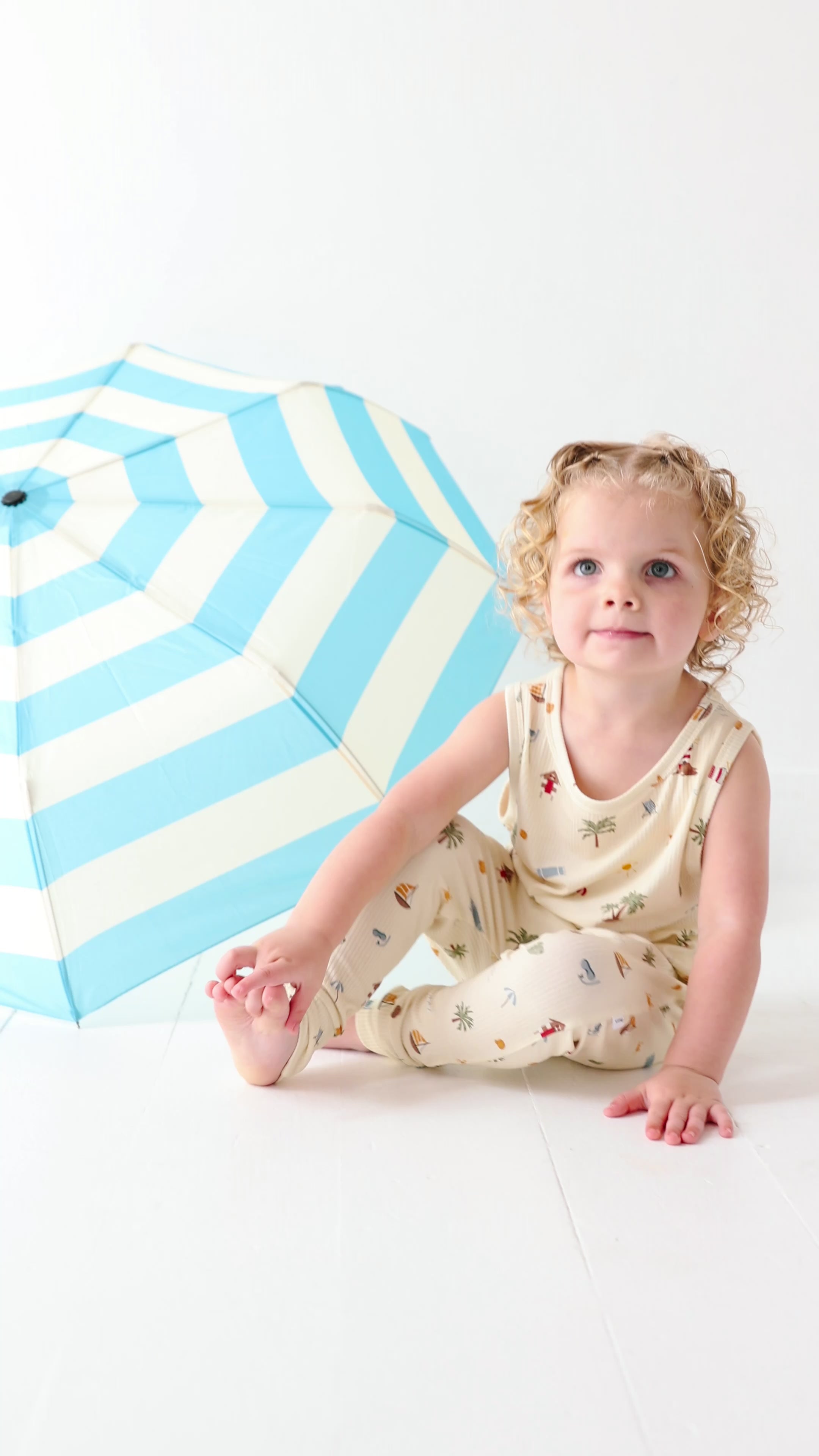 Beach Days Small Ribbed Harem Romper