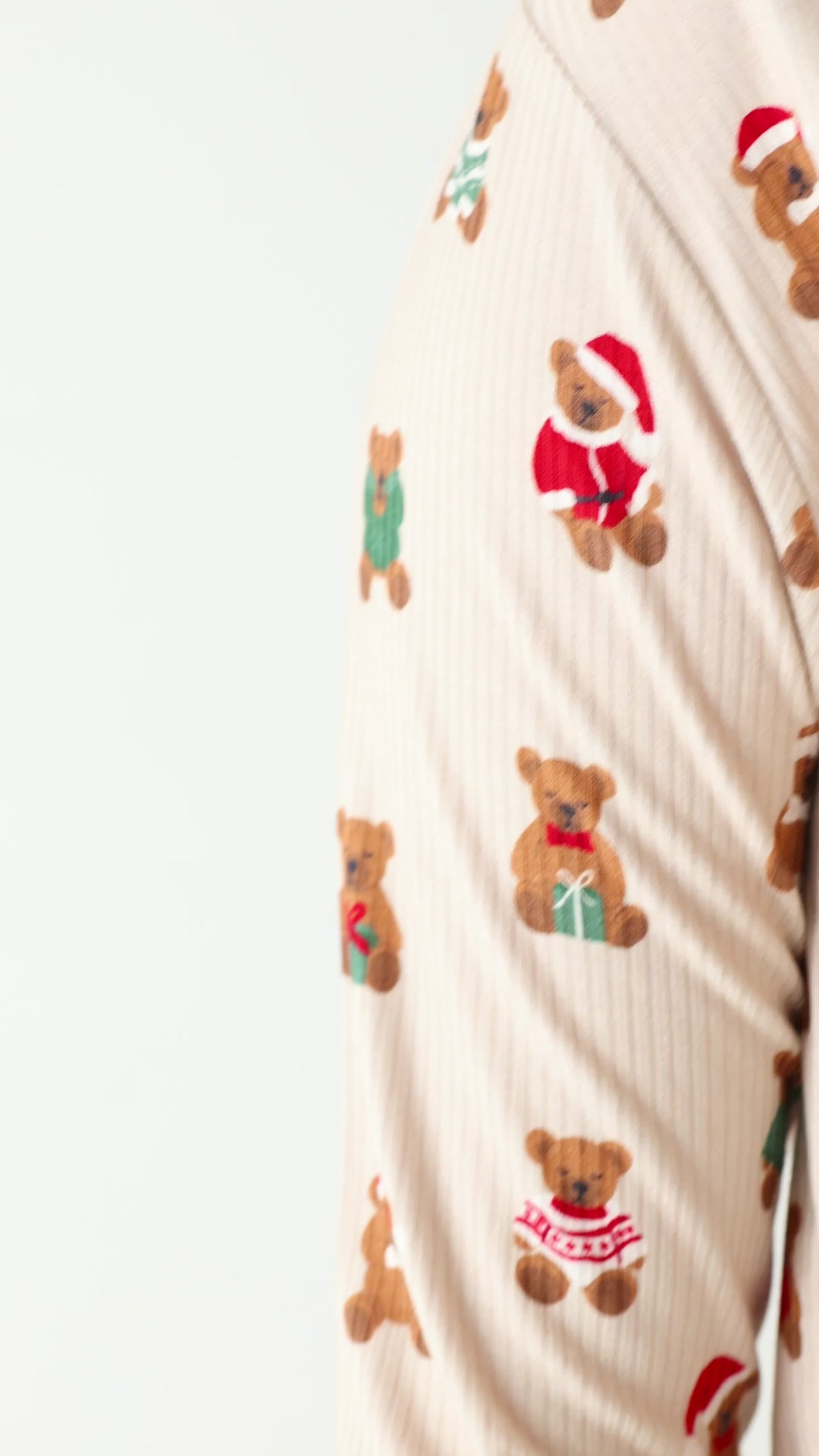 Teddy Bear Small Ribbed Women's Long Sleeve Top
