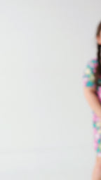 Retro Daisies Small Ribbed Shorts Two-Piece Set