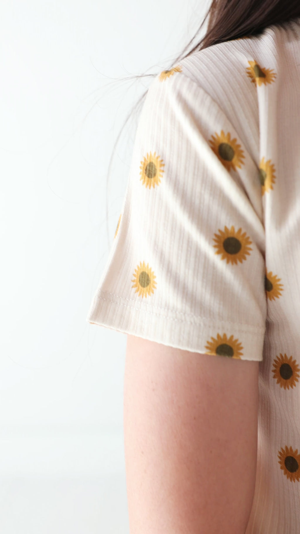 Sunflowers Small Ribbed Shorts Two-Piece Set