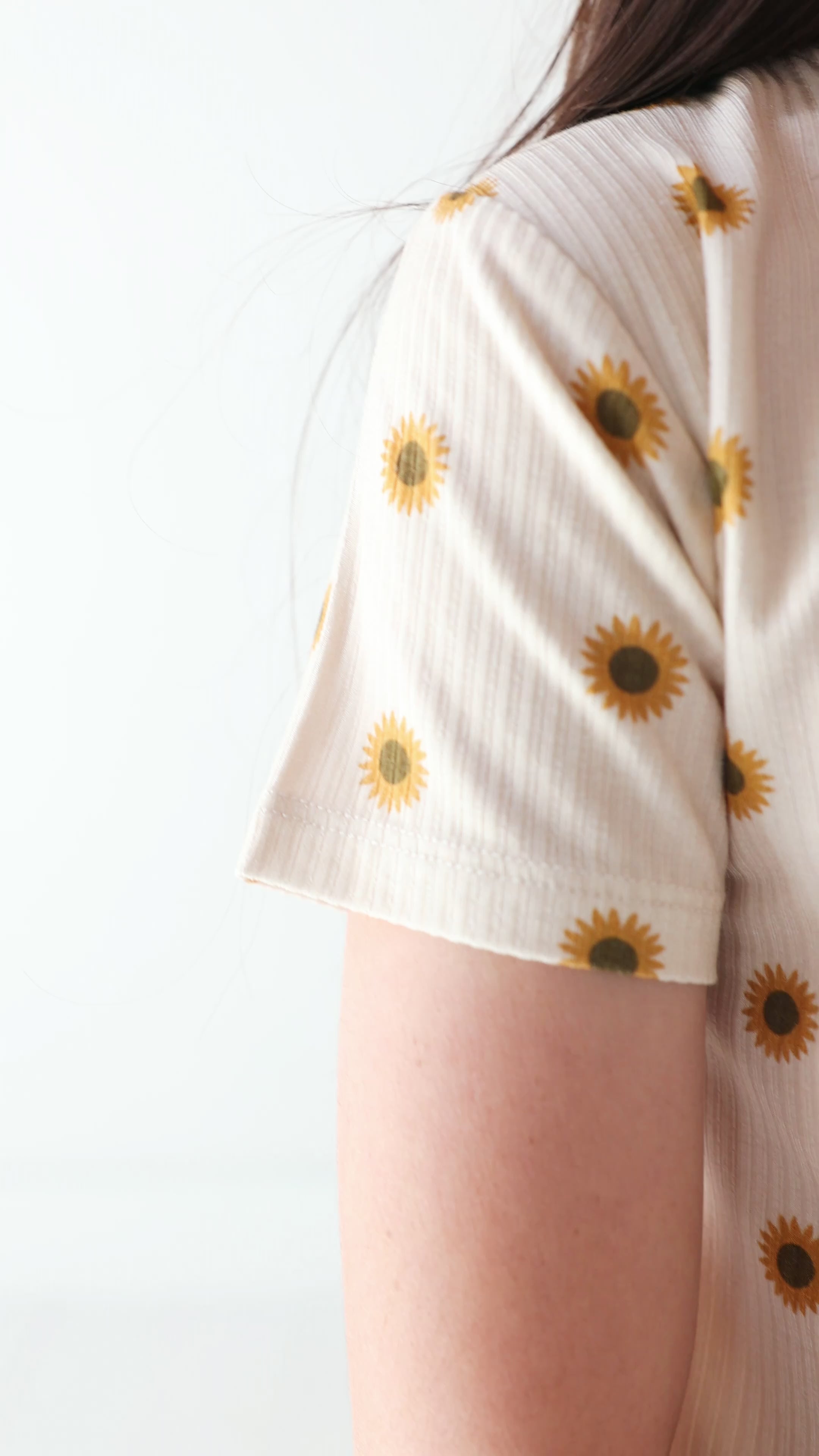 Sunflowers Small Ribbed Shorts Two-Piece Set